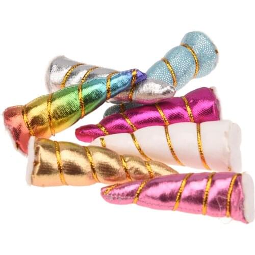 2PCS Mini Horns 5.5cm-6cm Unicorn Horn Unicorn Hair Accessories Boutique Headwear Accessories No Hair Clips for Headband