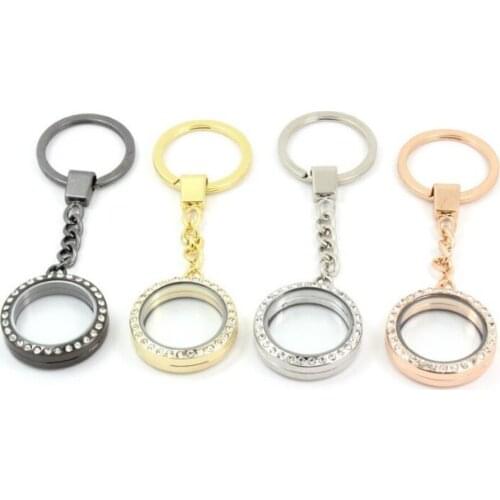 Fashion Copper Keychains keychains For Bag Key Holder Charm Hanging pendant Car Key Chains Brass Glass Key Ring Women & Men
