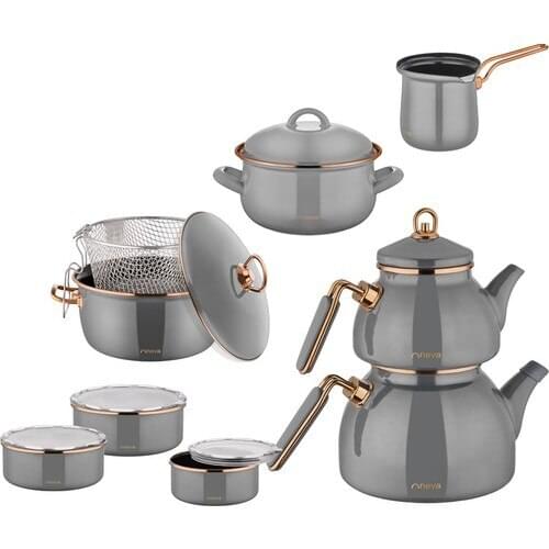 Neva Girzay Enamel Kombinim Set N2953 original luxury cookware Set cookware Set