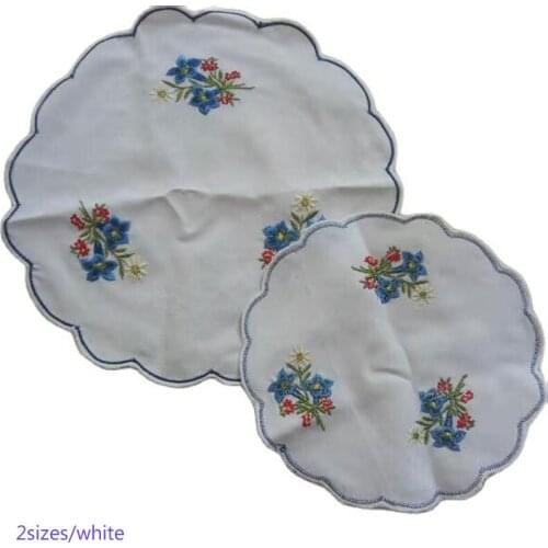 NEW Insulation Lace table place mat Napkin pad Cloth Embroidery placemat cup mug tea Christmas coaster doily kitchen tableware