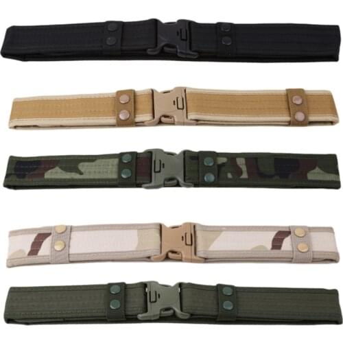 2021 New Army Style Combat Belts Quick Release Tactical Belt Fashion Men Canvas Waistband Outdoor Hunting 5 Colors Optional