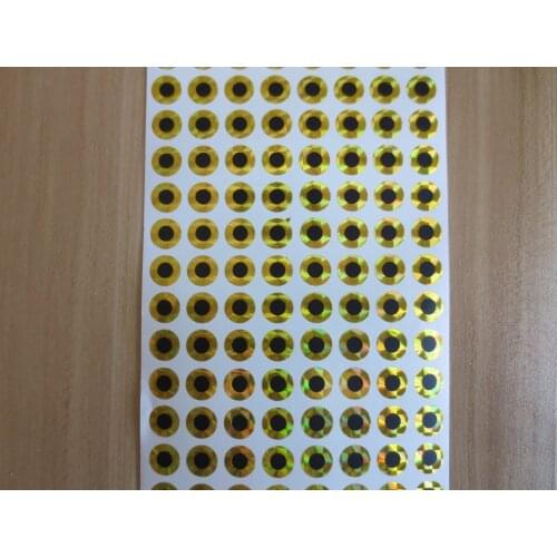 Flat Gold Fish Eyes 2D Stick-On Fishing Lure Eyes 12mm 13mm 14mm 15mm 16mm 18mm 19mm 20mm