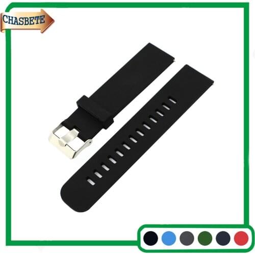 Silicone Rubber Watch Band Universal Watchband 18mm 20mm 22mm Quick Release Resin Strap Belt Wrist Loop Bracelet Black Blue