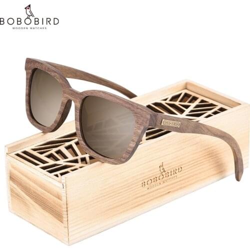 Lunettes de soleil BOBO BIRD Wood Sunglasses for Men Women Polarized sunglasses women 2020 gafas de sol UV400 Dropshipping OEM