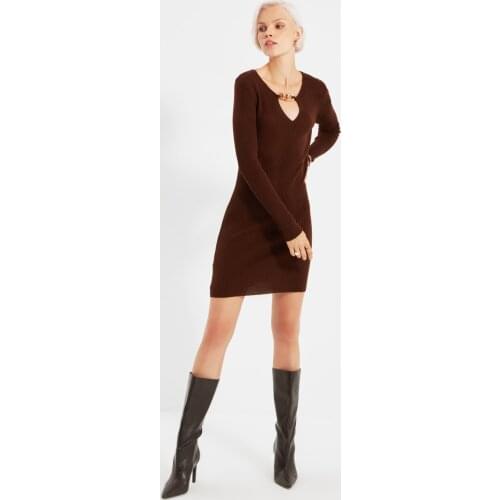 Trendyol Collar Detailed Knitwear Dress TWOAW22EL0829