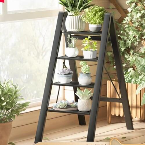 Ultra-thin Multifunctional Folding Ladder Household Herringbone Ladder Indoor Thick Aluminum Alloy Rack