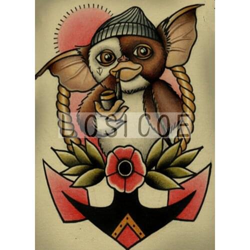 Vintage Tattoos Design Movie Poster Kraft Paper Retro Posters Home Room Art Wall Stickers Wall Art Wall Hanging Home Decor B44