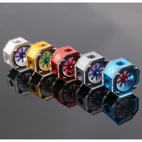Octagon Aluminum PC Liquid Cooling Water Tank Water-cooling Flow Meter Cooler