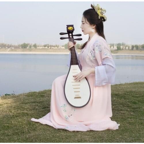 XinHuaEase Lute Special Simulation Pipa Adult Flying Dance Dunhuang Hanfu womens Props Stage Performance Wood