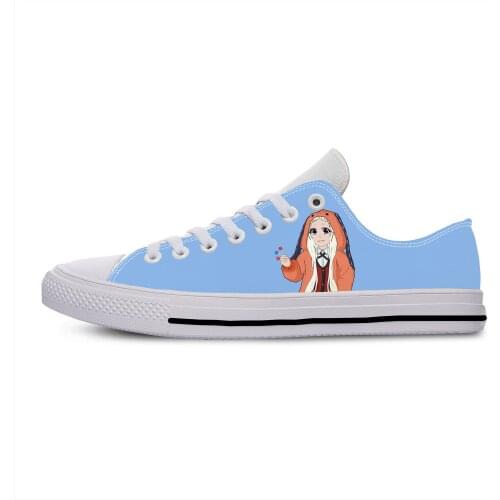 Japanese Anime Manga Yomozuki Runa Kakegurui Funny Casual Cloth Shoes Low Top Lightweight Breathable 3D Print Men Women Sneakers