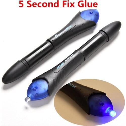 5 Second Quick Fix Liquid Glue Pen Uv Light Repair Tool With Glue Super Powered Liquid Plastic Welding Compound Office Supplies