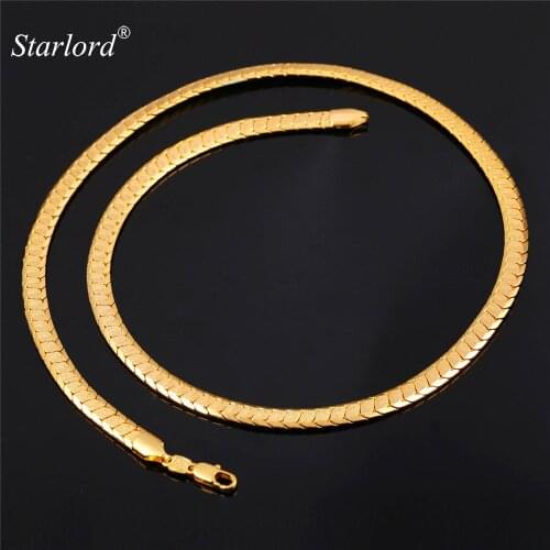 Starlord Snake Chain Necklace For Men Trendy Jewelry Gold/Silver Color Wholesale Novelty Necklace N1568