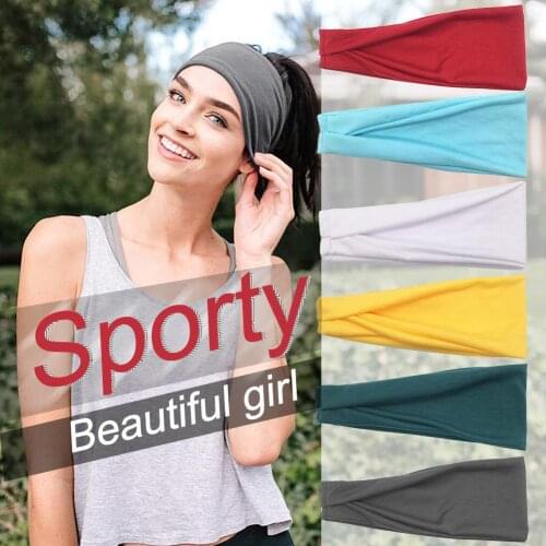 1PC Elastic Breathable Yoga Hair Bands Head Sweat Bands Absorbent Running Sports Fitness Anti-slip Headband Sweat Band