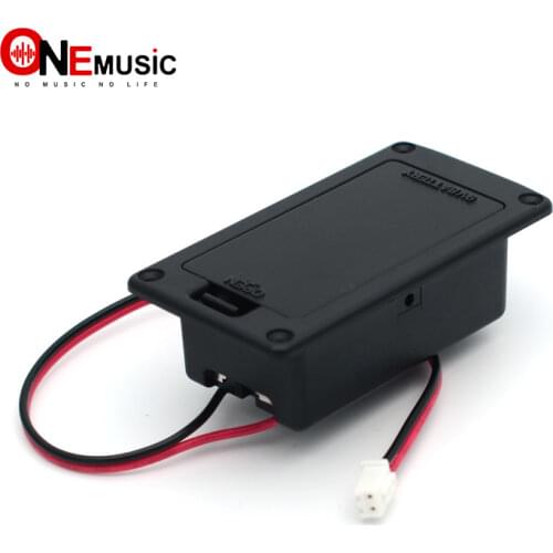 Active Bass Guitar Pickup 9V Battery Boxs/Holder/Case/Compartment Cover With Metal Contacts Spring and 2 Pin Plug with Cable