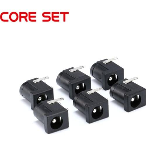 100PCS/Lot Black DC-005 DC Power Jack Socket Connector DC005 5.5*2.5mm 2.5 socket Round the needle Hot Sales Female Plug