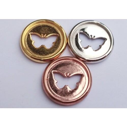 12pcs28mm butterfly-shaped electroplated ring buckle binder binding multi-function mushroom hole button
