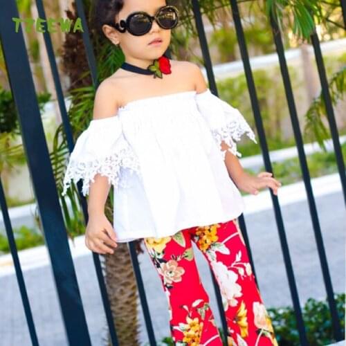 2021 Girl Clothes Sets Summer Princess Girl Clothing Sets Short Sleeve T-Shirts+Pants Kids Girls Set Party Brand Conjunto Menina