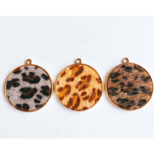 Round Wool Stuff Spacer Accessories Pendant Necklace Supplies for Jewelry Making Earring Accessories Components 4pcs KP1997