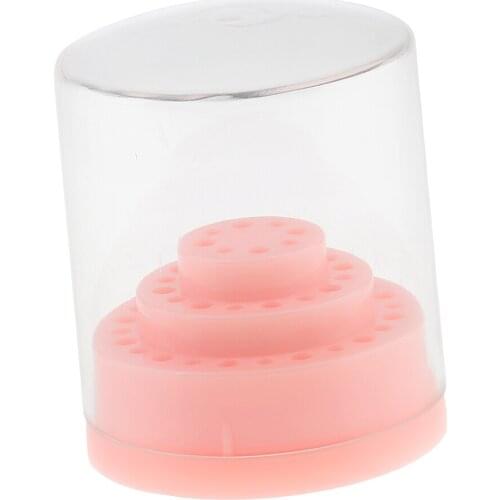 48 Holes Nail Drill Bit Kit Holder Stand Manicure Box Display Nail Drill Accessories Tool