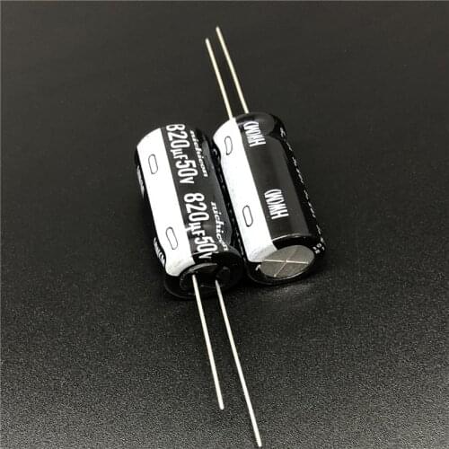 5pcs/50pcs 820uF 50V Japan NICHICON HW Series 12.5x25mm High Ripple Low Impedance 50V820uF Motherboard Capacitor