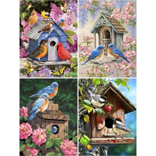 5D DIY Diamond Painting Birds Cross Stitch Kits Full Drill Square Embroidery Mosaic Art Picture of Rhinestones Home Decoration
