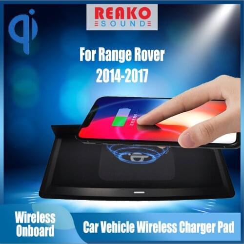 REAKOSOUND For Range Rover 14-17 15W Qi Fast Charging Car Vehicle Wireless Charger Android Phone Iphone Holder Plate Accessories