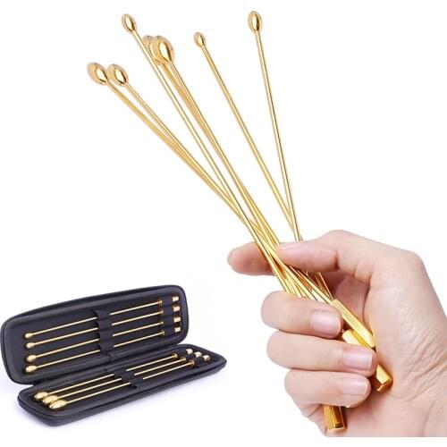 BDSM Sex Toys Golden 6-12mm Urethral Sounds Kit Stainless Steel Stimulate Penis Plug Torture Sounding Urethral Dilator Sound Rod