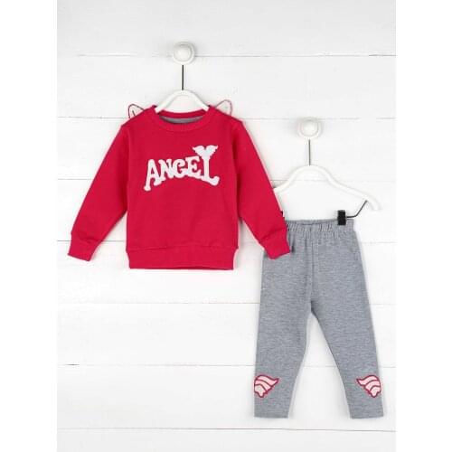 Girl Child Suit Clothes Toddler Kids Sets Angel Long Sleeve Costume Childrens Cotton Clothing Set Sweatshirt tights Pants Suits Pants