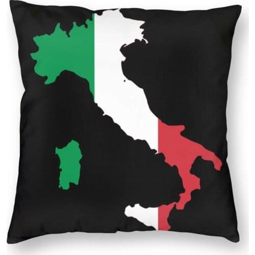 Italy Flag Square Pillow Case Cushions for Sofa Custom Cushion Covers