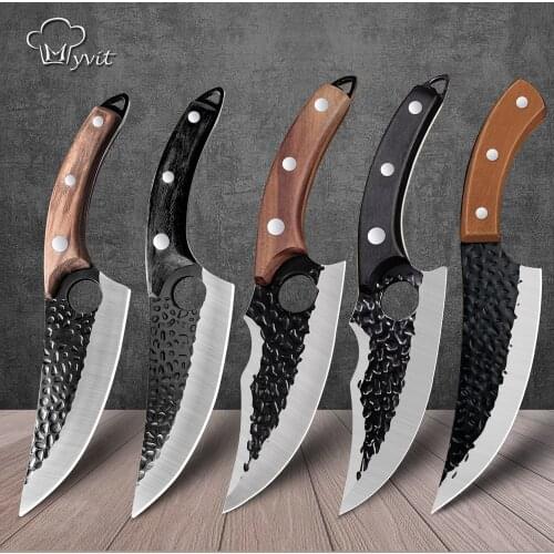 Kitchen Boning Knife Butcher Knife Handmade 5Cr15Mov Stainless Steel Cleaver Outdoor Cooking Cutter Chef Knives for Fishing Meat