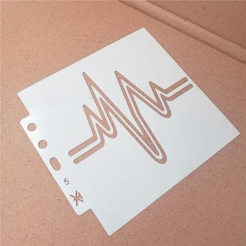 Hote Sale Spray ECG 13*14cm scrapbook stencils spray plastic mold shield DIY cake hollow Embellishment printing lace ruler