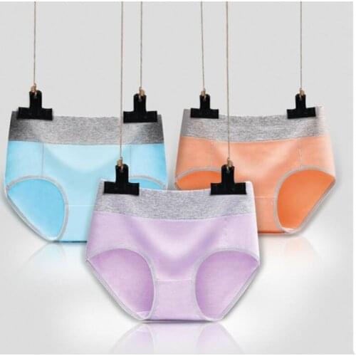 CHENG HENG Fashion New Cotton Underwear Long Waist No Trace Cotton New Large Size Womens Briefs