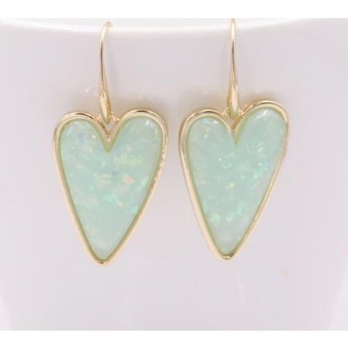 Fashion New One Side Glitter Heart Dangle Earrings
