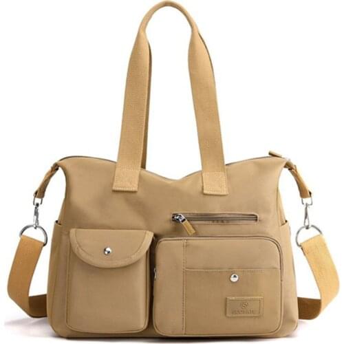 Fashion Simple Waterproof Nylon Ladies Portable Messenger Shoulder Bags Casual Crossbody Handbag