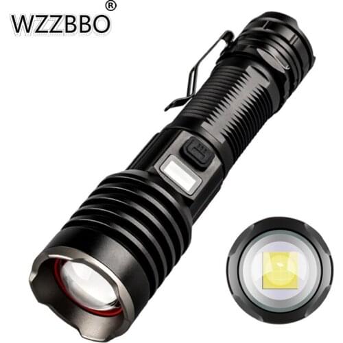 XHP160 Strong Light Flashlight Zoom Input and Output Long Press To Shut Down Flashlight with Smart Display