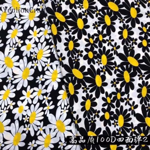 Chzimade 100X150CM Soft Daisy Printed Tissu Fabric For Clothes Diy Quilting Patchwork Sewing Fabric Home Decoration