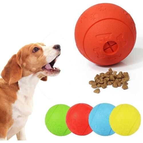 Soft Pet Food Leaking Ball Snack Feeding Intellectual Improvement Natural Non-toxic Rubber Puppy Funny Toy For Small Large Dogs