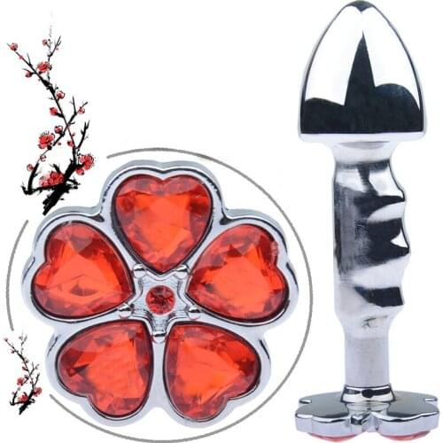 Bottom Jewelred Metal Anal Plug G Spot Anal Dilator Stimulator Butt Plug Sex Toys For Woman Men Adult Erotic Anus Masturbation