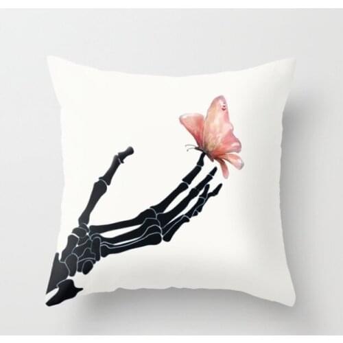 New 45*45cm Rose Floral Print Decorative Pillow Cases Eco-Friendly Home Hotel Square Pillowcases