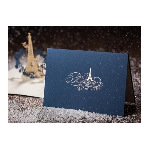 New Arrive 3D greeting cards Eiffel Gift Greeting 3D Blessing Cards invitation card wedding card