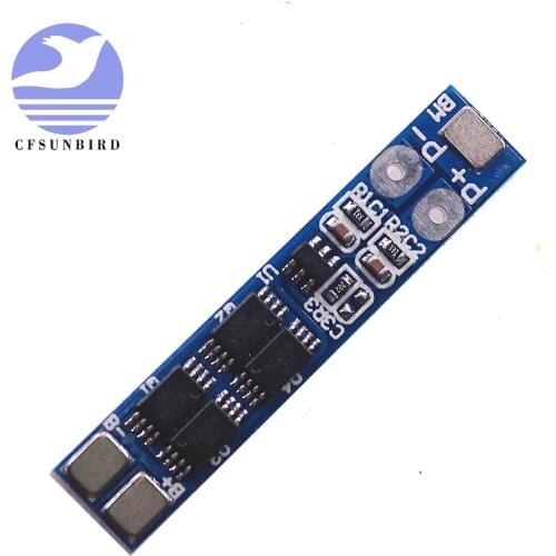 10PCS 2S 18650 Lithium Battery Protection Board PCB li-ion BMS PCM 7.4V 8.4V For Battery Cell Pack 8A
