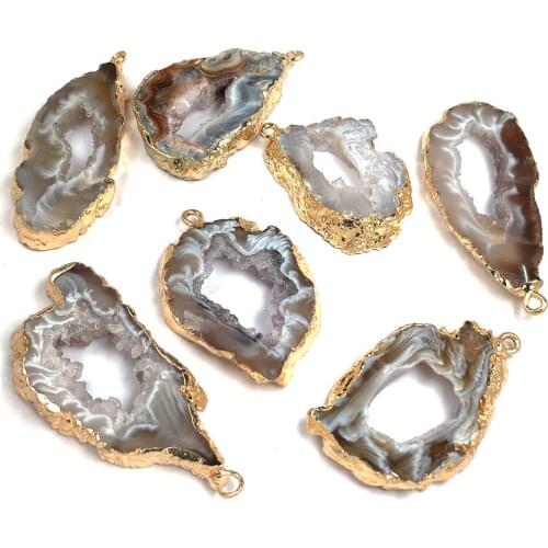 2020 Natural Stone Pendant QuartzD Irregular Shape Making for DIY Jewelry Handmade Fit Necklace Accessories Gift for Women