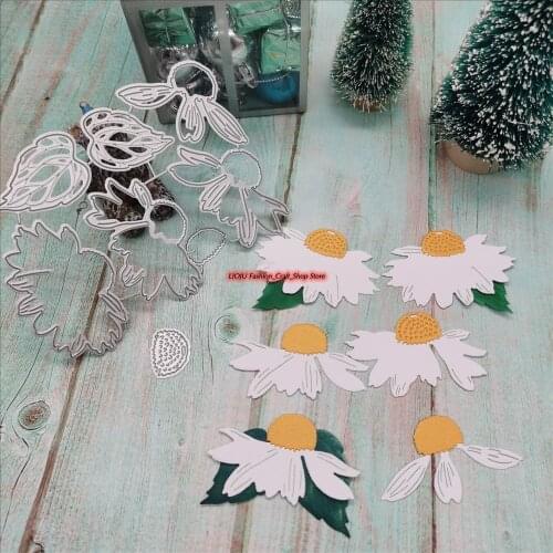 Daisy flower petals dies dies New 2021 Metal Cutting Dies For DIY Scrapbooking Card Album Photo Decoration Embossing Folder