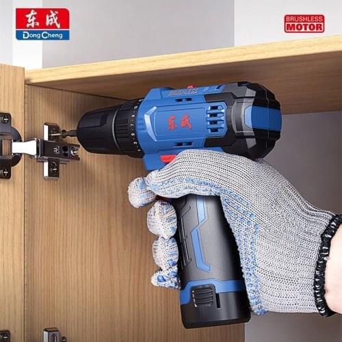 Dongcheng Professional Power Tool 12V Brushless Motor Cordless Electric Screwdriver With Battery and Charger