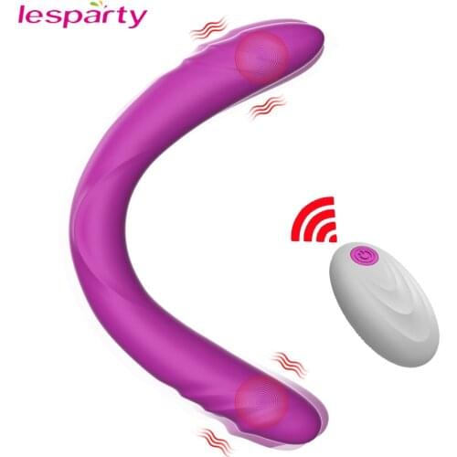 Realistic Dildo Vibrator for Women Double-Ended Strapless Vibrator Wireless Remote Control G-spot Vibrator Sex Toys for Women