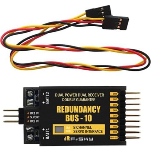 FrSky Redundancy bus-10 8CH Servo Interface S.Port compact RB10 Dual power dual receiver double guarantee