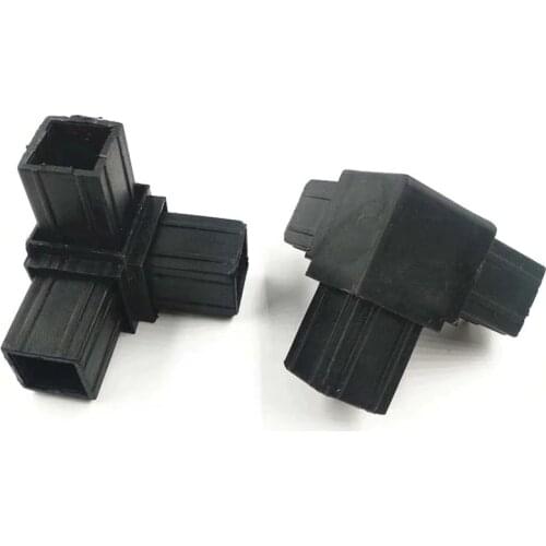 3PCS 25X25 Right Angle Bend Connector Steel Pipe Plastic Shelf Tight Fixing Parts Corner L T type Guardrail Balcony Cabinet