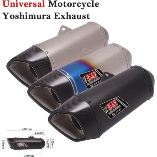 Universal Motorcycle Exhaust Pipe Yoshimura R11 Escape Moto Modified Tip Carbon Muffler DB Killer For Z900 GSR750 ZX10R CBR650