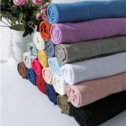 High Quality Cotton Linen Summer Fabric Flax Clothing Cloth For Fashion Dress Sewing Quilting Fabrics Thin Textiles