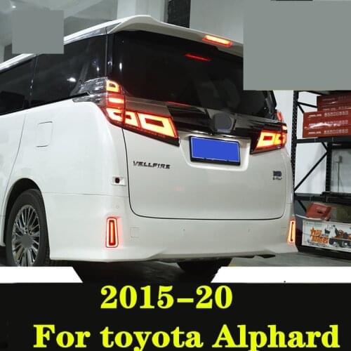 For toyota Alphard 2015-20 Tail brake light Modified light bar LED brake light Defense Rear-end chase tail Tail door brake light